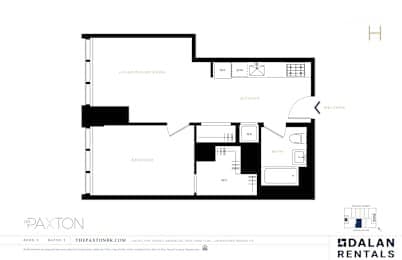 1 Bed apartment at 540 Fulton Street, Unit 42H, Boerum Hill, photo 1 of 1