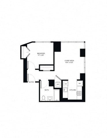 1 Bed apartment at 2385 Third Avenue, Unit C-2231, Harlem, photo 1 of 1