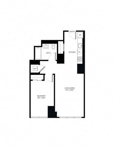 1 Bed apartment at 2385 Third Avenue, Unit 1421, Harlem, photo 1 of 1