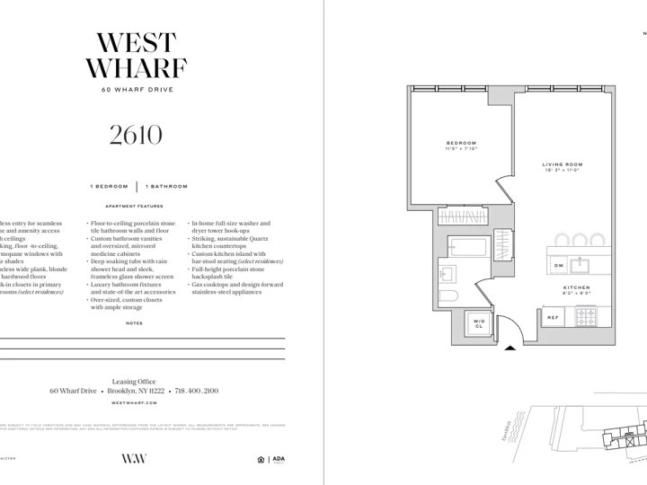 1 Bed apartment at 60 Wharf Drive, Unit 2610, Greenpoint, photo 1 of 1