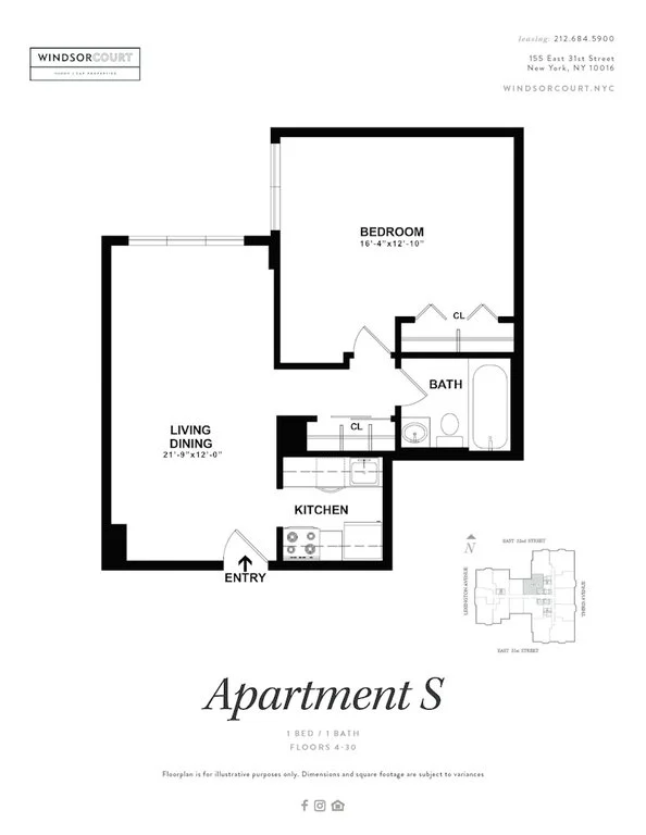 1 Bed apartment at 151-155 East 31st Street, Unit E16S, Kips Bay, photo 1 of 2