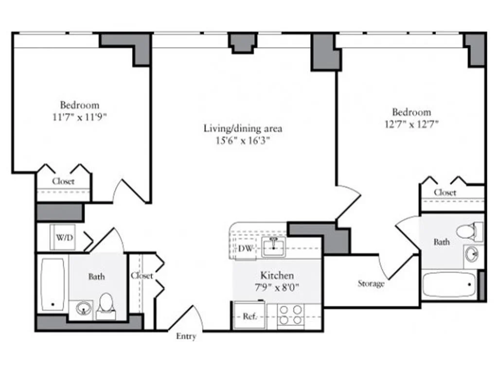 2 Bed apartment at 510-515 West 52nd Street, Unit 002-PH2C, Hell's Kitchen, photo 1 of 1
