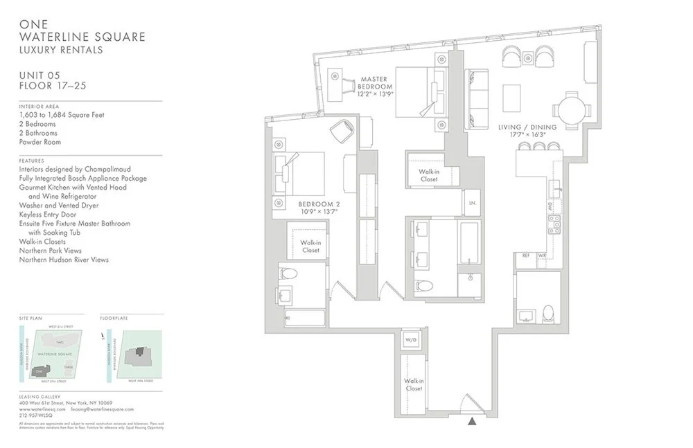2 Bed apartment at 675 West 59th Street, Unit 1905, Upper West Side, photo 1 of 3