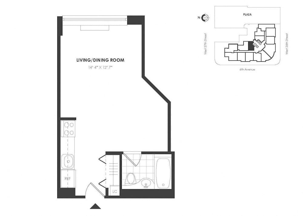 Studio apartment at 776 6th Avenue, Unit 09N, Chelsea, photo 1 of 1