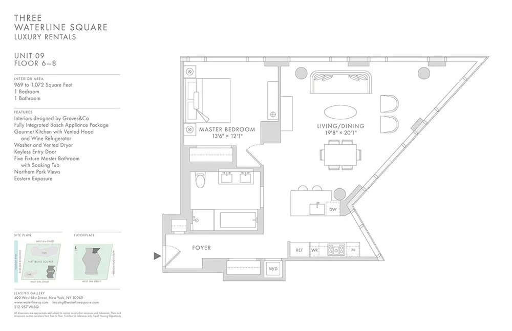 1 Bed apartment at 635 West 59th Street, Unit 0709, Upper West Side, photo 1 of 1