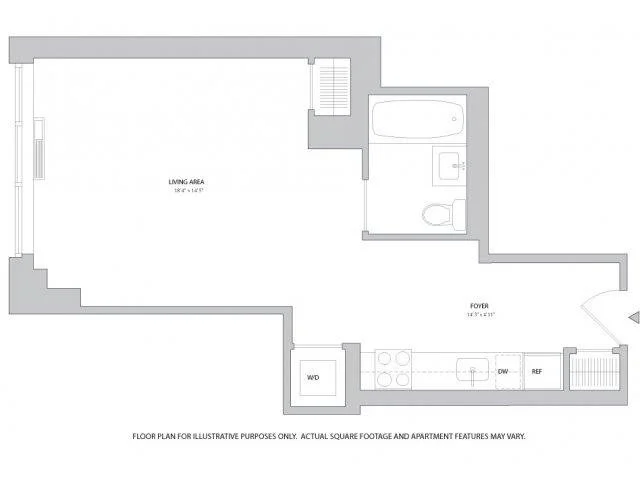 Studio apartment at 400 West 63rd Street, Unit 1603, Upper West Side, photo 1 of 1