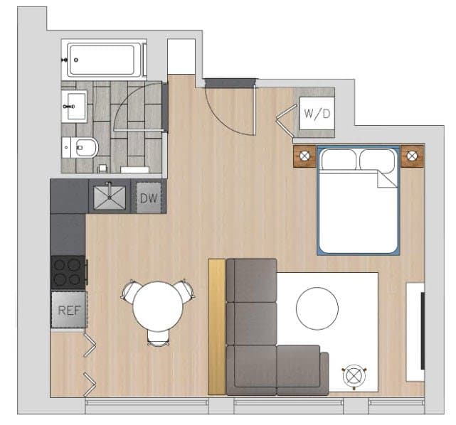 Studio apartment at 542 West 153rd Street, Unit 102, Hamilton Heights, photo 1 of 1