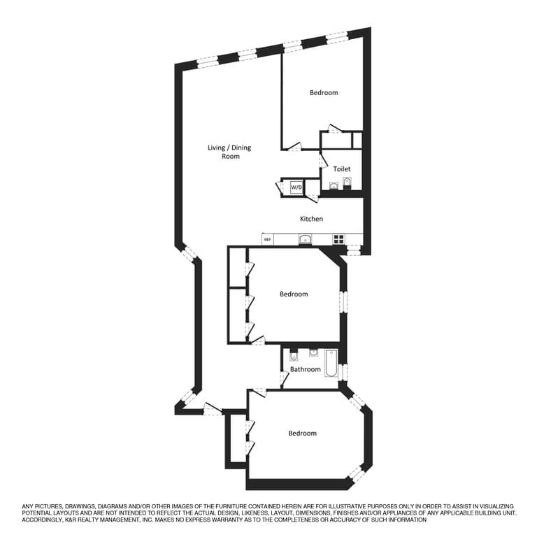 3 Bed apartment at 962-964 St. Nicholas Avenue, Unit 5C, Washington Heights, photo 1 of 1
