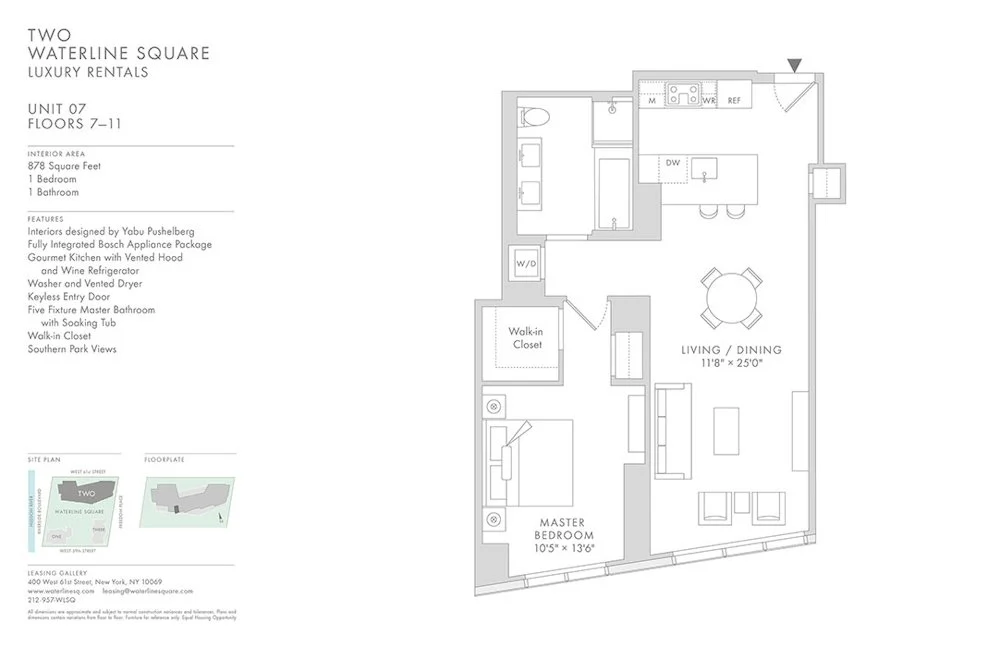 1 Bed apartment at 400 West 61st Street, Unit 0907, Upper West Side, photo 1 of 3