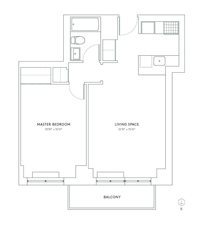 1 Bed apartment at 560 West 43rd Street, Unit 26G, Hell's Kitchen, photo 1 of 1