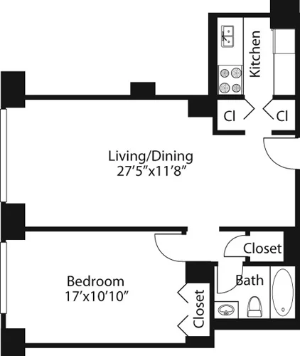 1 Bed apartment at 240 East 27th Street, Unit 6D, Kips Bay, photo 1 of 1
