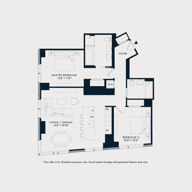 2 Bed apartment at 400 West 61st Street, Unit 2133, Upper West Side, photo 1 of 1