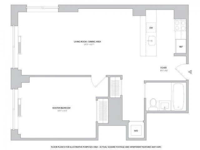 1 Bed apartment at 400 West 63rd Street, Unit 0905, Upper West Side, photo 1 of 1