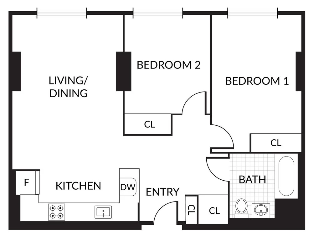 2 Bed apartment at 230 West 126th Street, Unit 23E, Harlem, photo 1 of 1