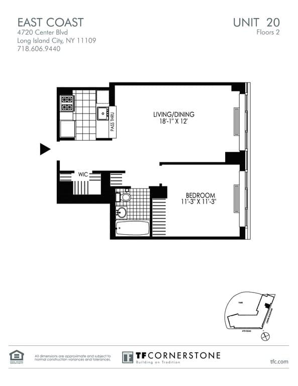 1 Bed apartment at 4720 Center Boulevard, Unit 220, Long Island City, photo 1 of 5