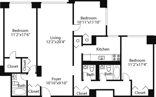 3 Bed apartment at 240 East 27th Street, Unit 23H, Kips Bay, photo 1 of 1