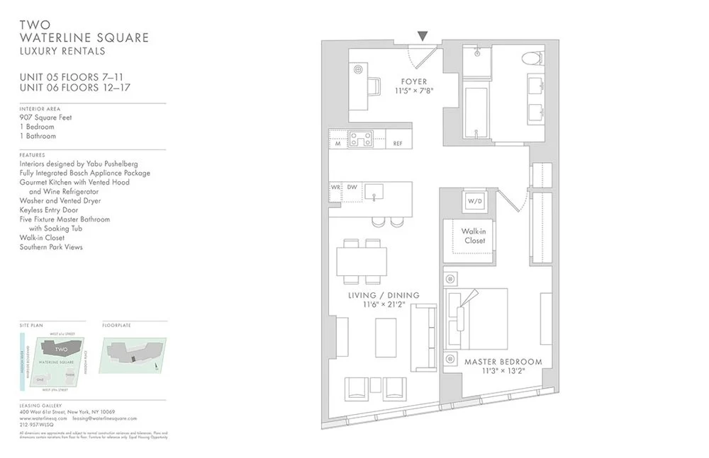 1 Bed apartment at 400 West 61st Street, Unit 0805, Upper West Side, photo 1 of 3