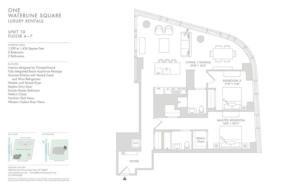 2 Bed apartment at 675 West 59th Street, Unit 0510, Upper West Side, photo 1 of 2