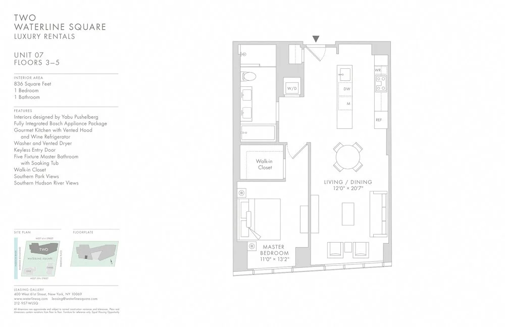 1 Bed apartment at 400 West 61st Street, Unit 0607, Upper West Side, photo 1 of 2