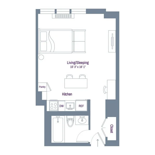 Studio apartment at 150 East 34th Street, Unit 907, Murray Hill, photo 1 of 1