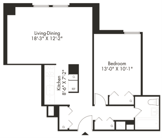 1 Bed apartment at 30 Waterside Plaza, Unit 4021B, Flatiron, photo 1 of 1