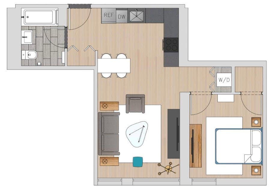 1 Bed apartment at 542 West 153rd Street, Unit 203, Hamilton Heights, photo 1 of 1