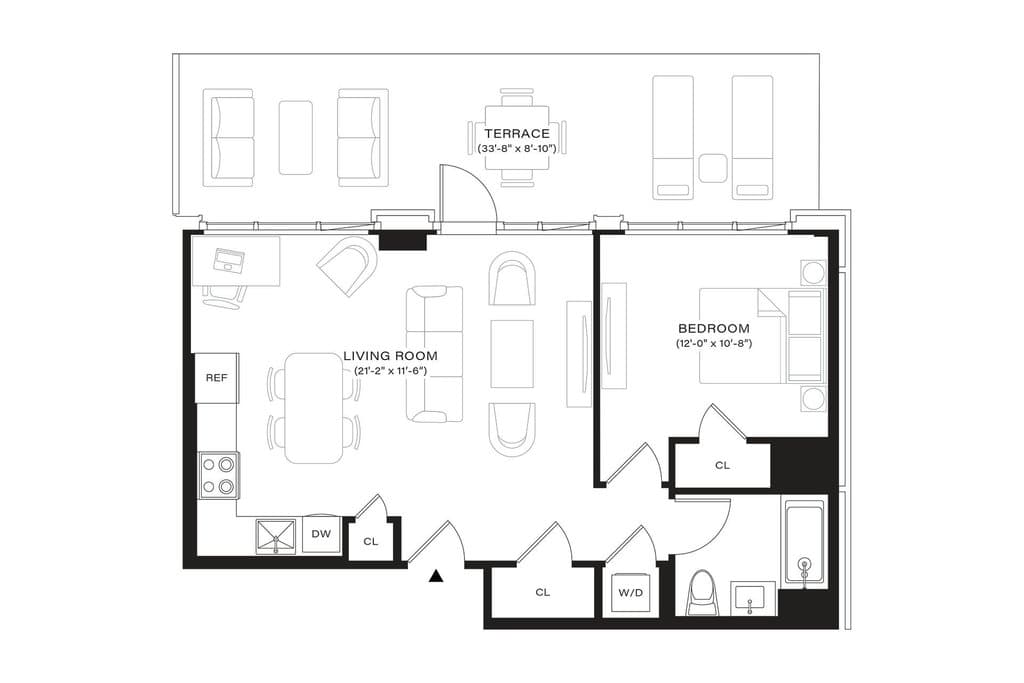 1 Bed apartment at 499 President Street, Unit 919, Gowanus, photo 1 of 2
