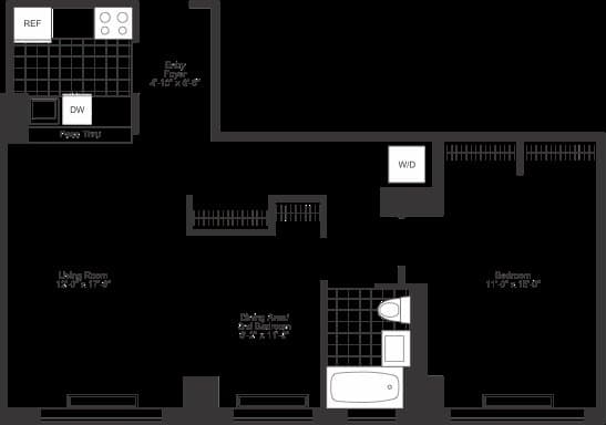 1.5 Bed apartment at 535 West 23rd Street, Unit N03A, Chelsea, photo 1 of 2