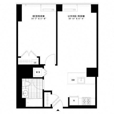 1 Bed apartment at 435 West 31st Street, Unit 28L, Chelsea, photo 1 of 1