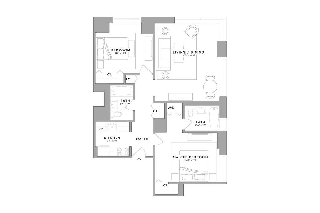 2 Bed apartment at One Columbus Place, Unit S29F, Upper West Side, photo 1 of 2