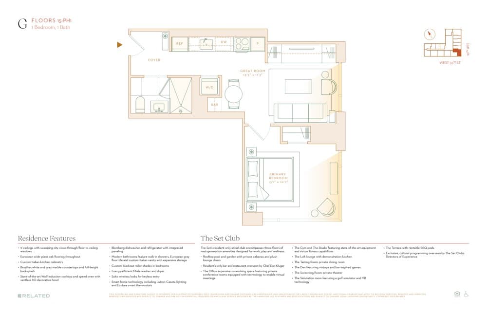 1 Bed apartment at 455 10th Avenue, Unit 20G, Hudson Yards, photo 1 of 1