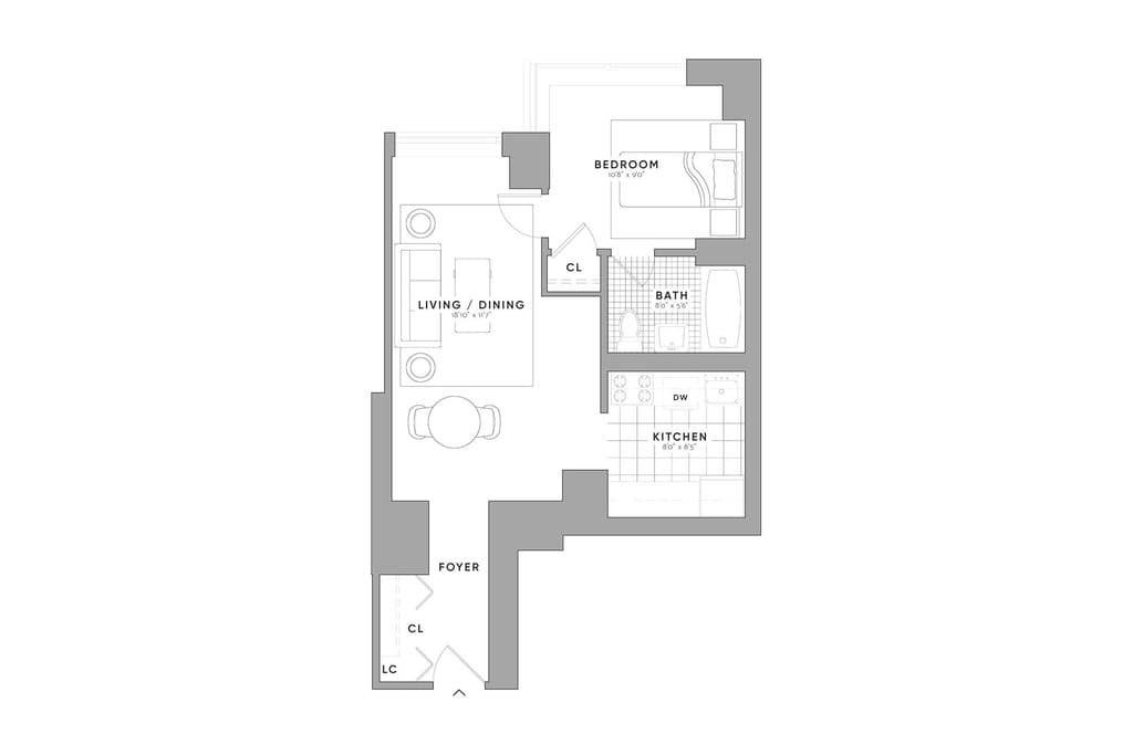 1 Bed apartment at One Columbus Place, Unit S21D, Upper West Side, photo 1 of 2