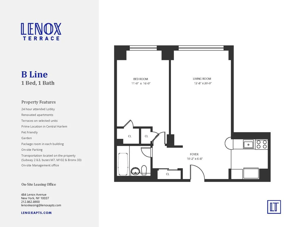 1 Bed apartment at 470 Lenox Avenue, Unit 12B, Harlem, photo 1 of 1
