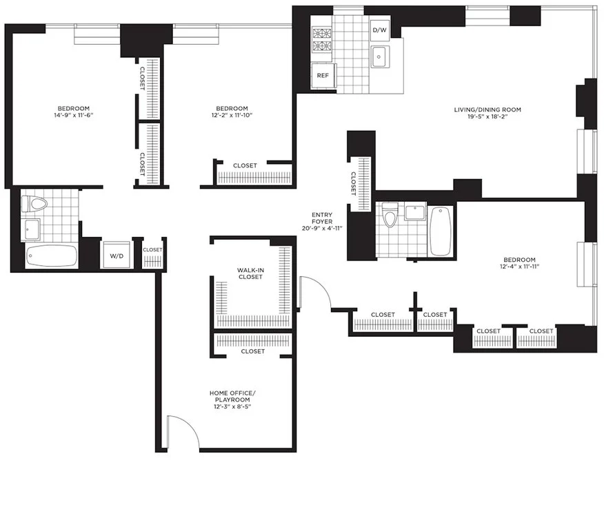 3 Bed apartment at 1214 Fifth Avenue, Unit 035-EF, Harlem, photo 1 of 2