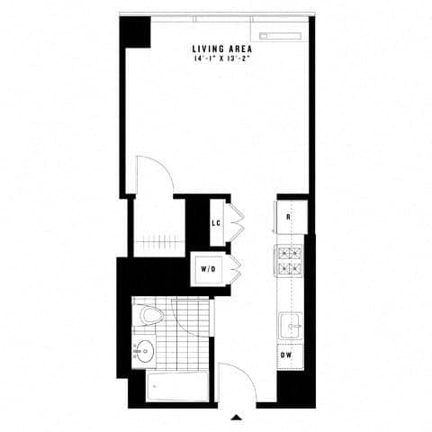 Studio apartment at 435 West 31st Street, Unit 20R, Chelsea, photo 1 of 1