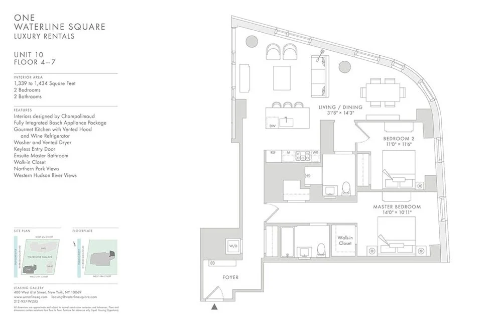 2 Bed apartment at 675 West 59th Street, Unit 0410, Upper West Side, photo 1 of 2