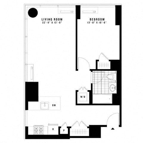 1 Bed apartment at 435 West 31st Street, Unit 15N, Chelsea, photo 1 of 1
