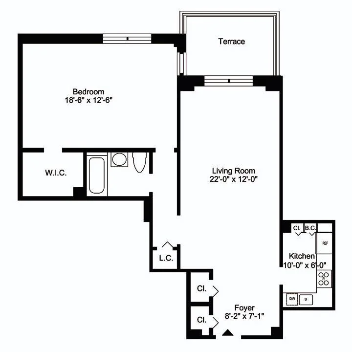 1 Bed apartment at 600 West 246th Street, Unit 820, Riverdale, photo 1 of 1