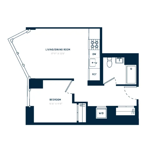 1 Bed apartment at 1 Blue Slip, Unit 23F, Greenpoint, photo 1 of 1