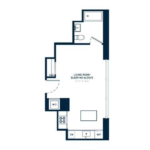Studio apartment at 1 Blue Slip, Unit 26K, Greenpoint, photo 1 of 1