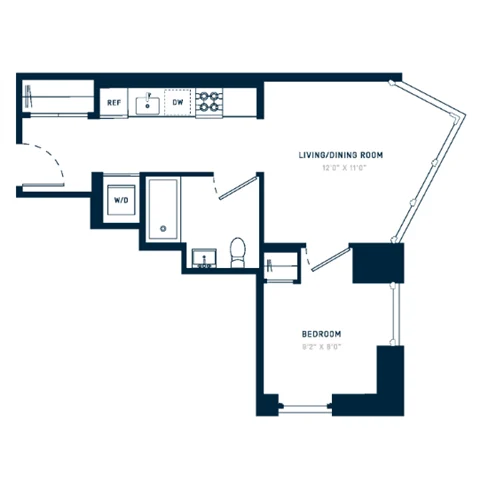 1 Bed apartment at 1 Blue Slip, Unit 26N, Greenpoint, photo 1 of 1