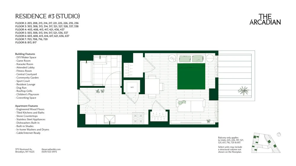 Studio apartment at 975 Nostrand Avenue, Unit 513, Crown Heights, photo 1 of 1