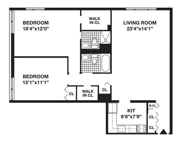 2 Bed apartment at 395 SOUTH END Avenue, Unit 18F, Battery Park City, photo 1 of 1
