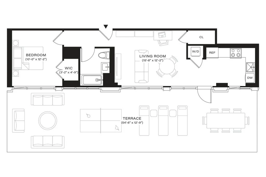 1 Bed apartment at 499 President Street, Unit 821, Gowanus, photo 1 of 2
