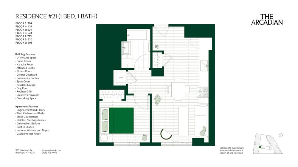 1 Bed apartment at 975 Nostrand Avenue, Unit 324, Crown Heights, photo 1 of 1