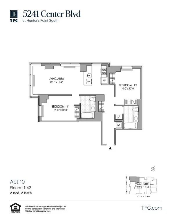 2 Bed apartment at 5241 Center BOULEVARD, Unit 1210, Long Island City, photo 1 of 1