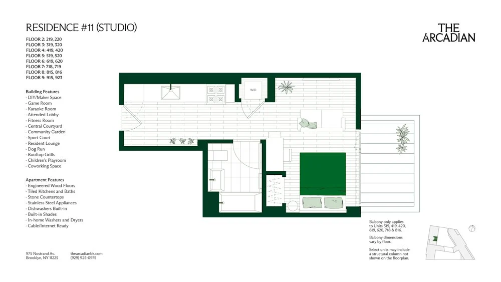Studio apartment at 975 Nostrand Avenue, Unit 219, Crown Heights, photo 1 of 1