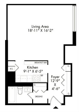 Studio apartment at 30 Waterside Plaza, Unit 10-14H, Flatiron, photo 1 of 1