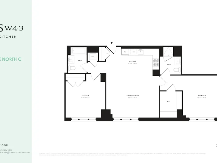 2 Bed apartment at 535 West 43rd Street, Unit NORTH PHC, Hell's Kitchen, photo 1 of 1