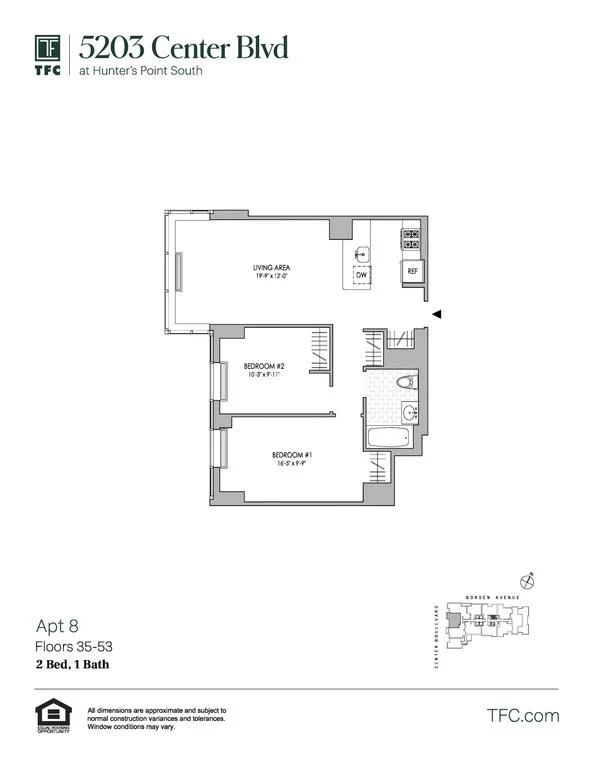 2 Bed apartment at 5203 Center Boulevard, Unit 4008, Long Island City, photo 1 of 1